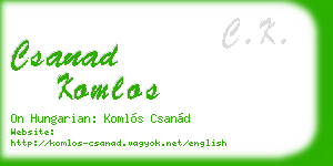 csanad komlos business card