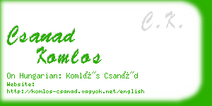 csanad komlos business card